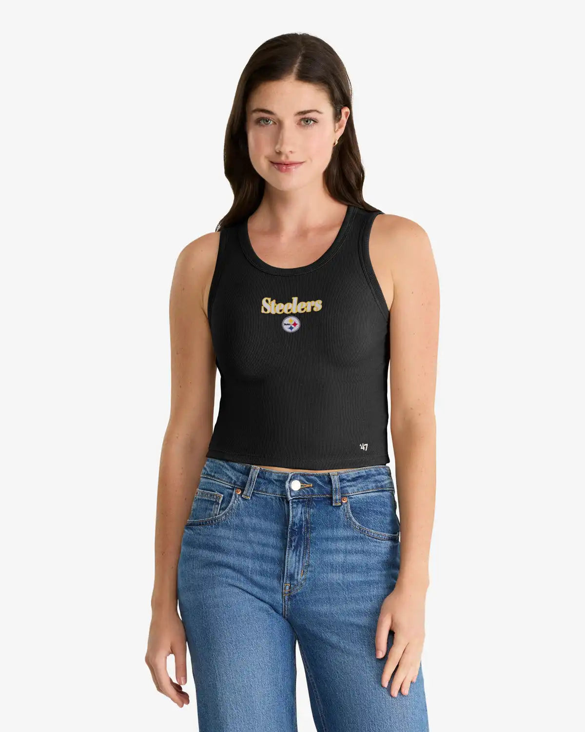 PITTSBURGH STEELERS STRAIGHT CUT '47 BABY RIB TANK WOMENS