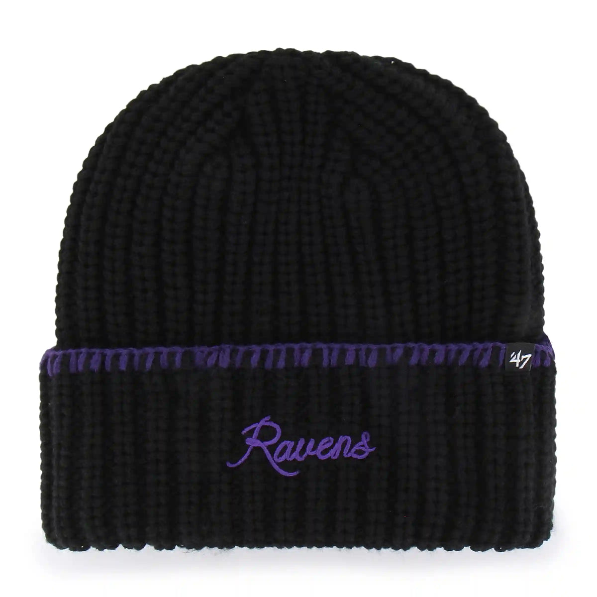 BALTIMORE RAVENS BLANKET STITCH '47 WOMEN'S CUFF KNIT