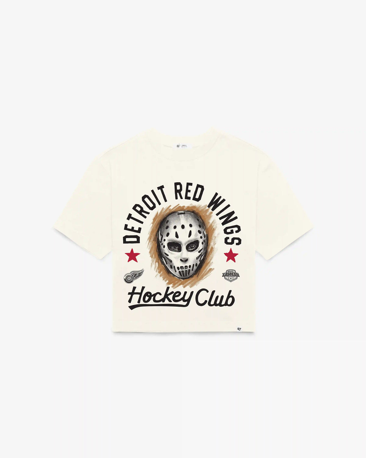 DETROIT RED WINGS ARCH MASK '47 FOUNDATION CROP TEE WOMENS