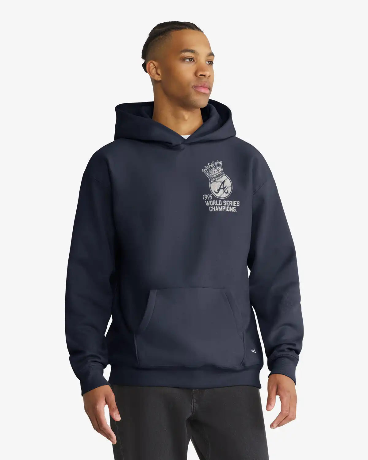 ATLANTA BRAVES COOPERSTONN WORLD SERIES ANOITED '47 FOUNDATION HOOD