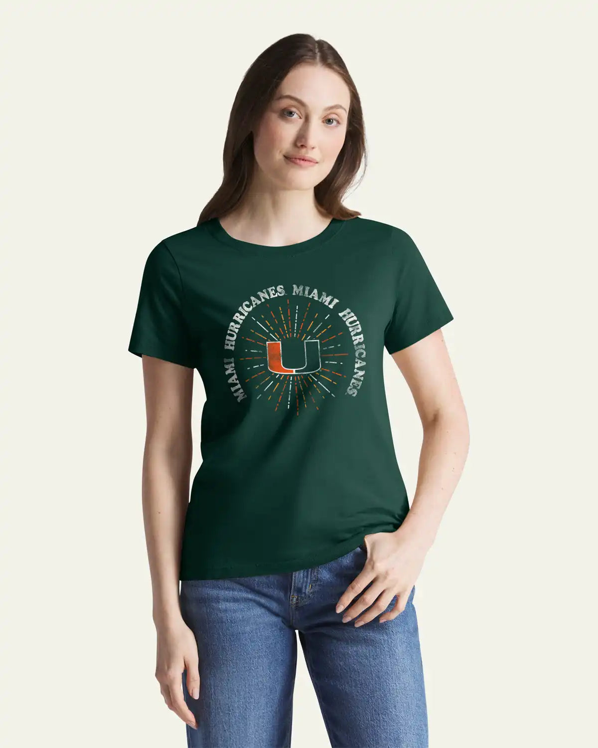MIAMI HURRICANES SHINE LINES '47 WOMEN'S EVERYDAY TEE