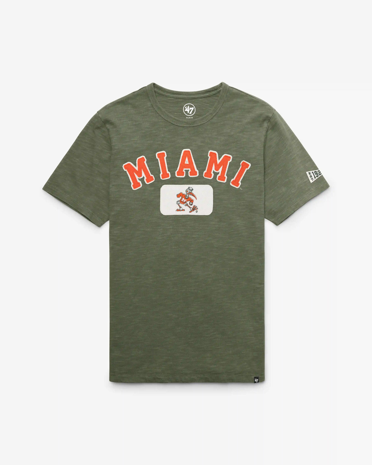 MIAMI HURRICANES VINTAGE SEYMOORE WELL WORN '47 HEAVY SLUB TEE