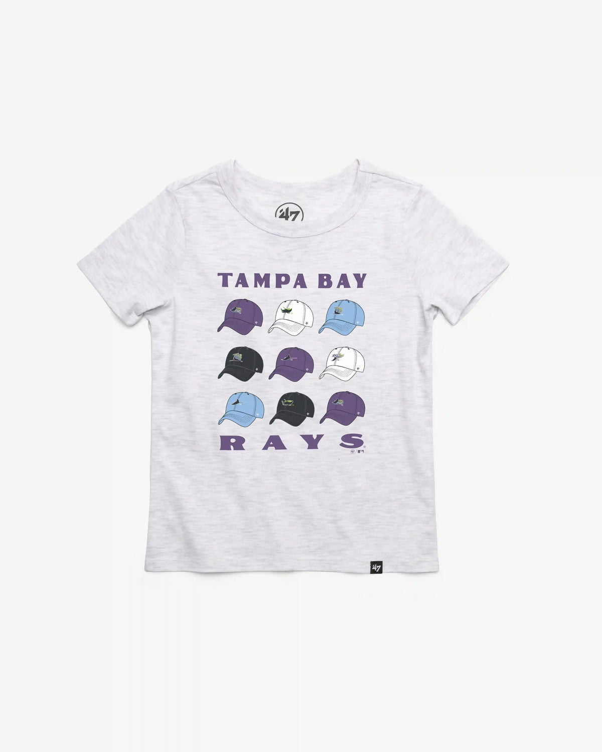 TAMPA BAY RAYS COOPERSTOWN CAP OFF '47 KID'S FRANKLIN TEE