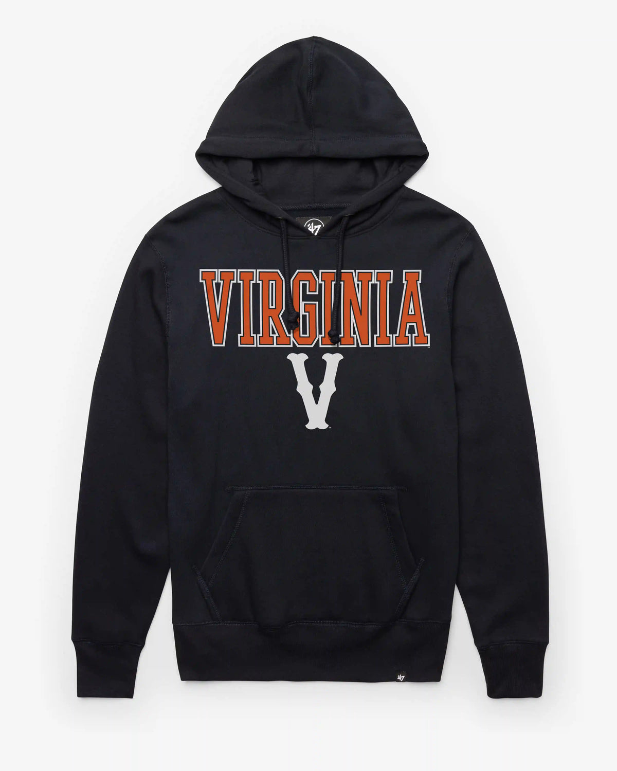 VIRGINIA CAVALIERS VINTAGE STRAIGHT BLOCK '47 HEADLINE HOOD