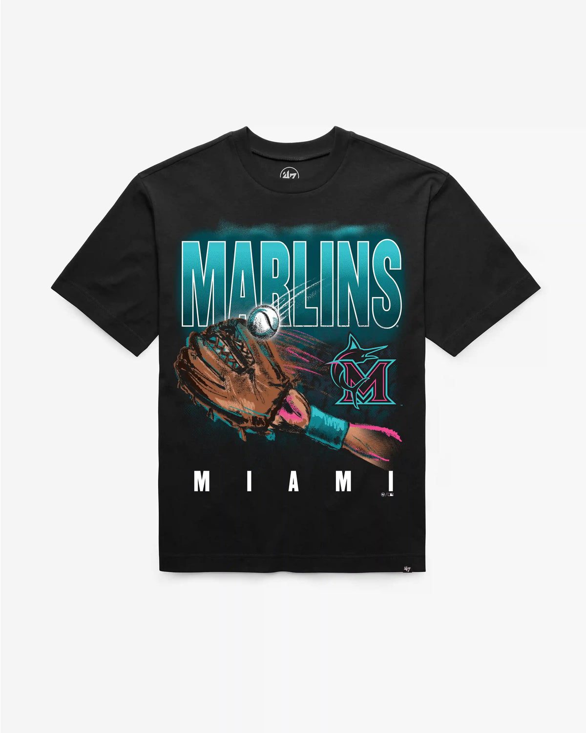 MIAMI MARLINS CITY CONNECT FINGERTIP CATCH '47 FOUNDATION TEE