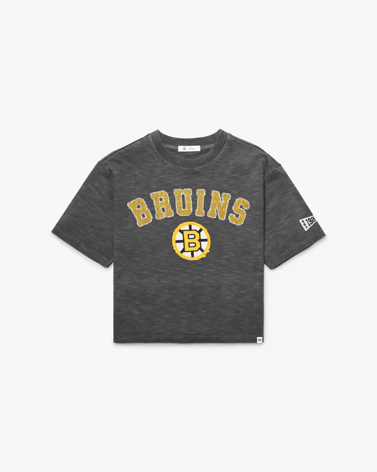 BOSTON BRUINS VINTAGE ELMORE WELL WORN '47 HEAVY SLUB TEE WOMENS
