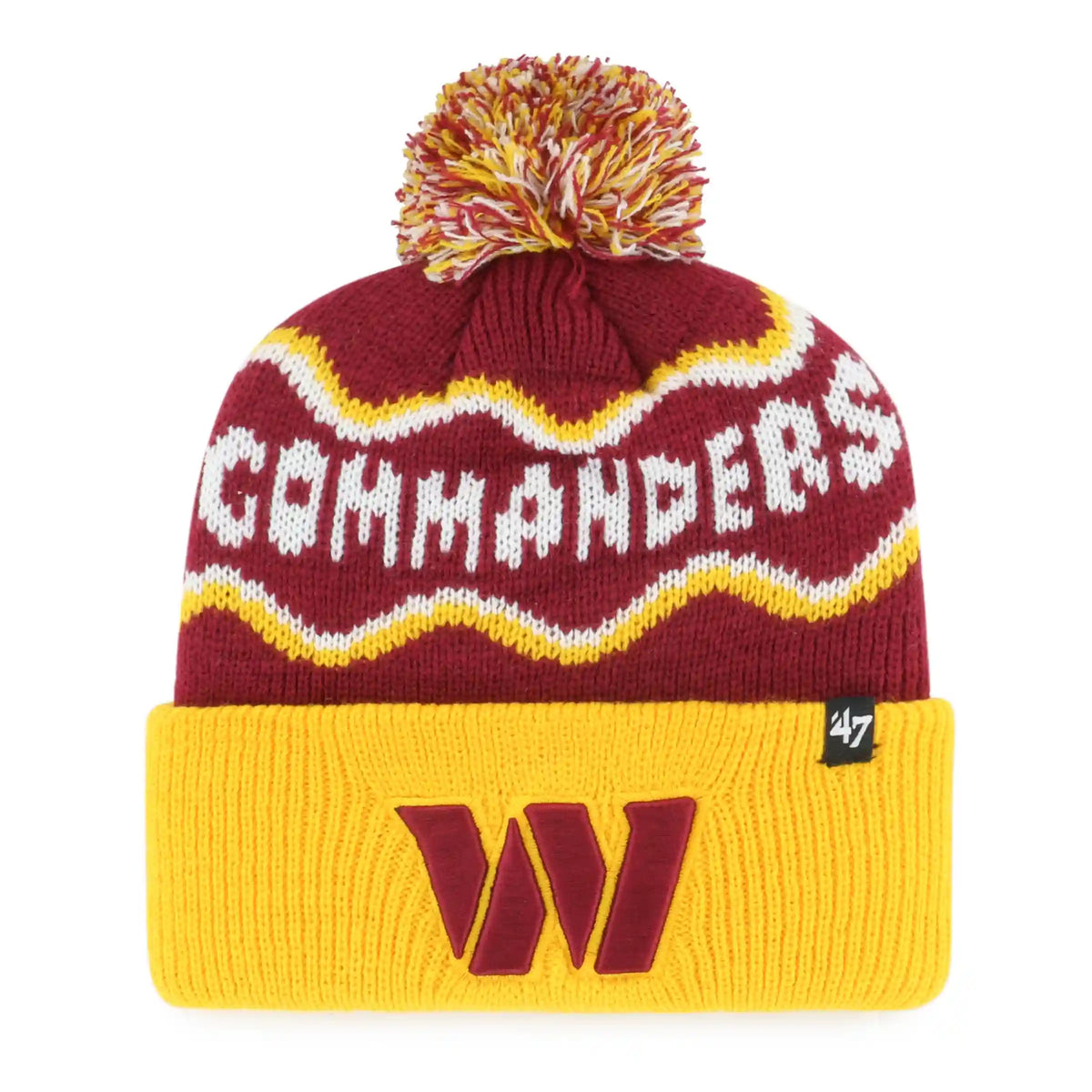 WASHINGTON COMMANDERS SQUIGGLE SCRIPT '47 KID'S CUFF KNIT