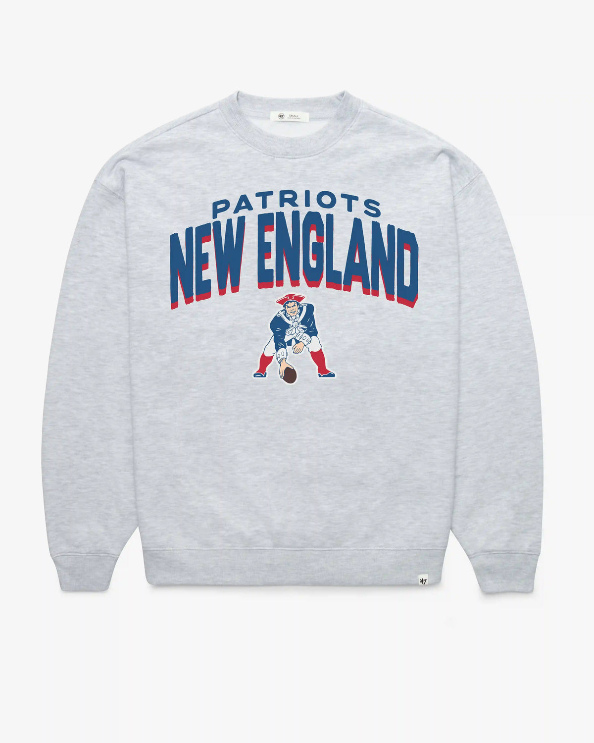NEW ENGLAND PATRIOTS HISTORIC CAMPUS ARCH CLOUD '47 OVERSIZED CREW WOMENS