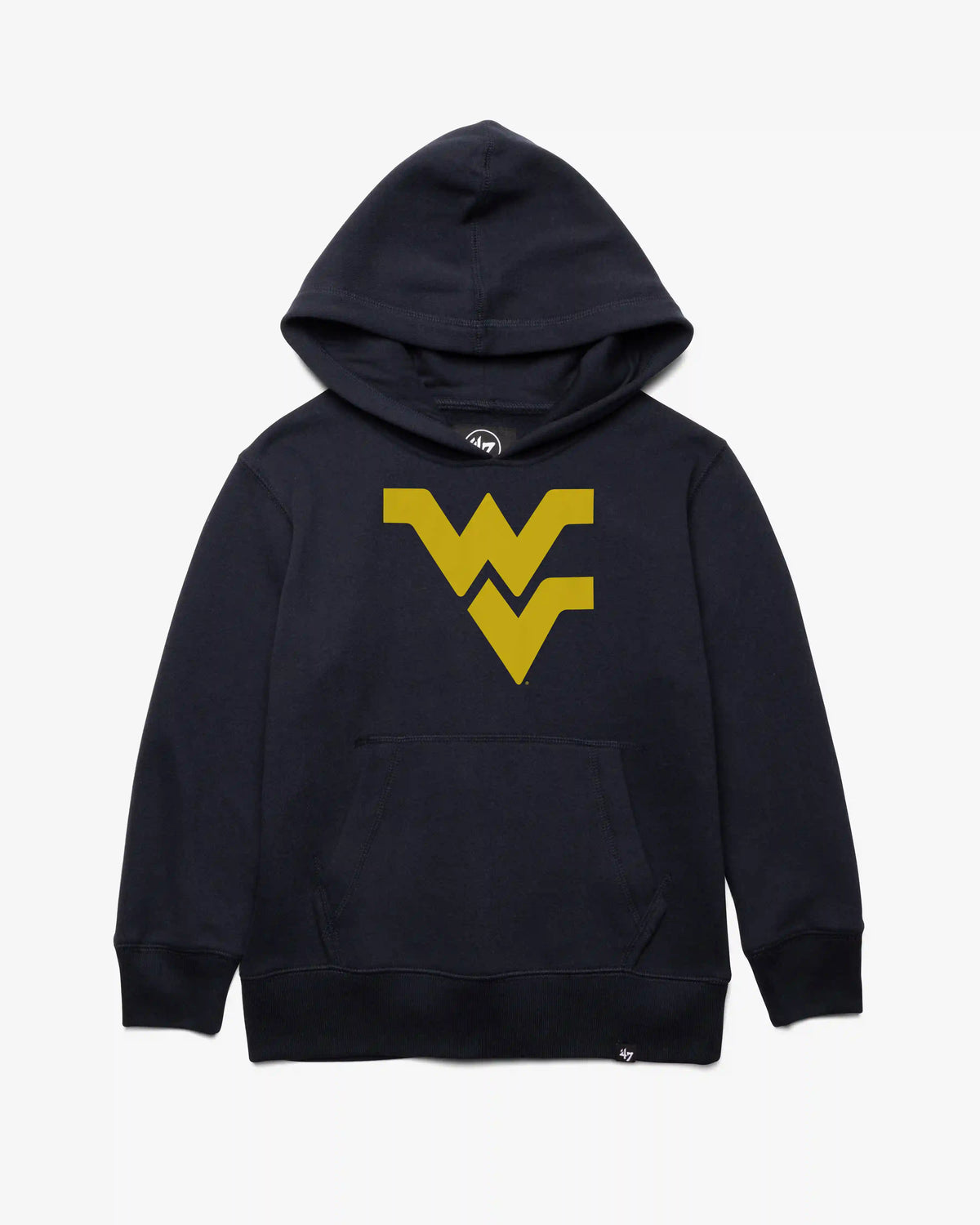 WEST VIRGINIA MOUNTAINEERS DISTRESSED IMPRINT '47 KID'S HEADLINE HOOD