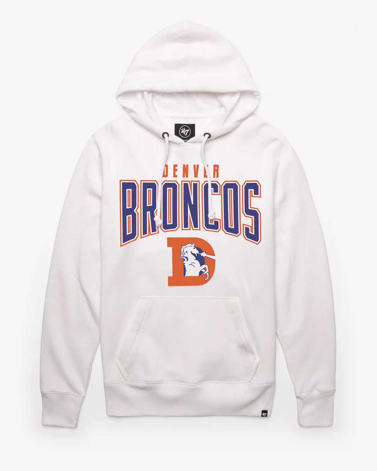 DENVER BRONCOS HISTORIC TEAM ELEMENTS ARCH '47  HEADLINE HOOD