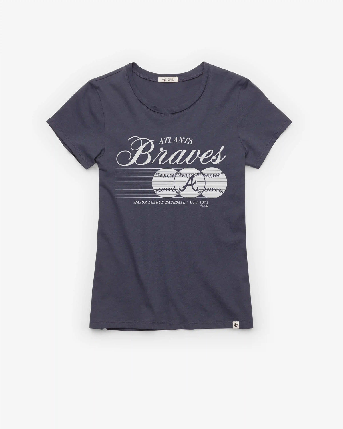 ATLANTA BRAVES SPEED THROW '47 WOMEN'S FRANKIE TEE
