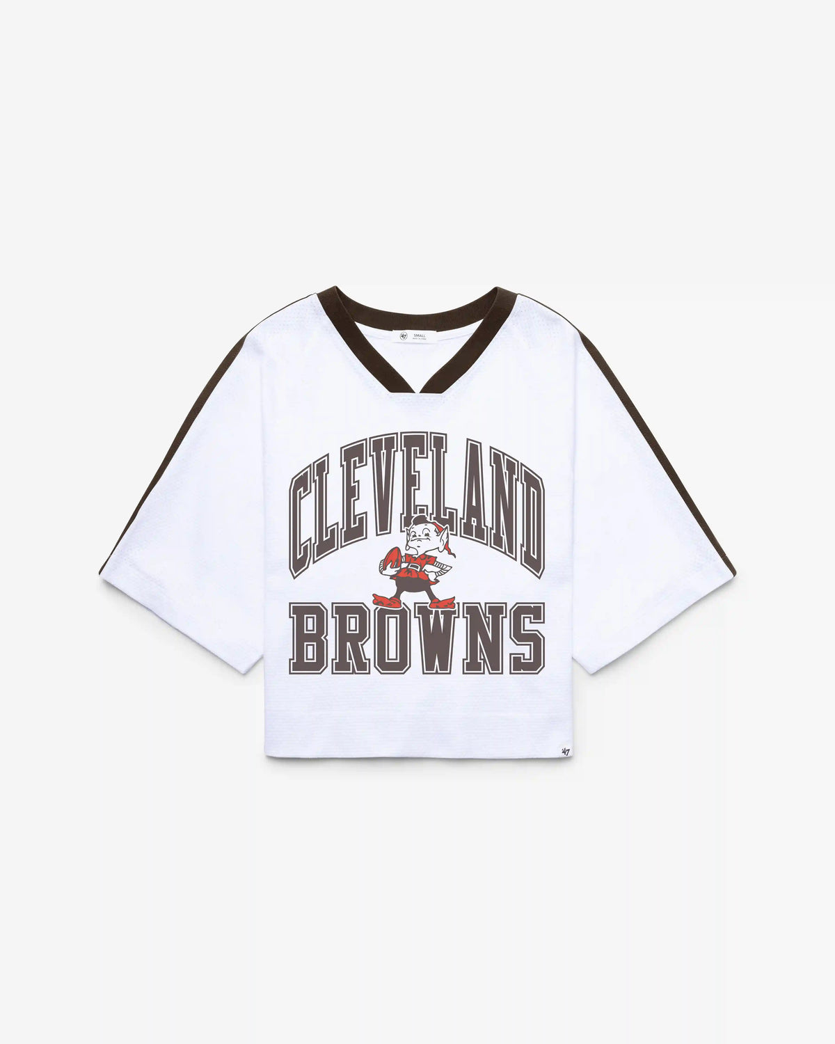CLEVELAND BROWNS HISTORIC BIG OVERARCH '47 WOMEN'S DROP NEEDLE RAGLAN JERSEY