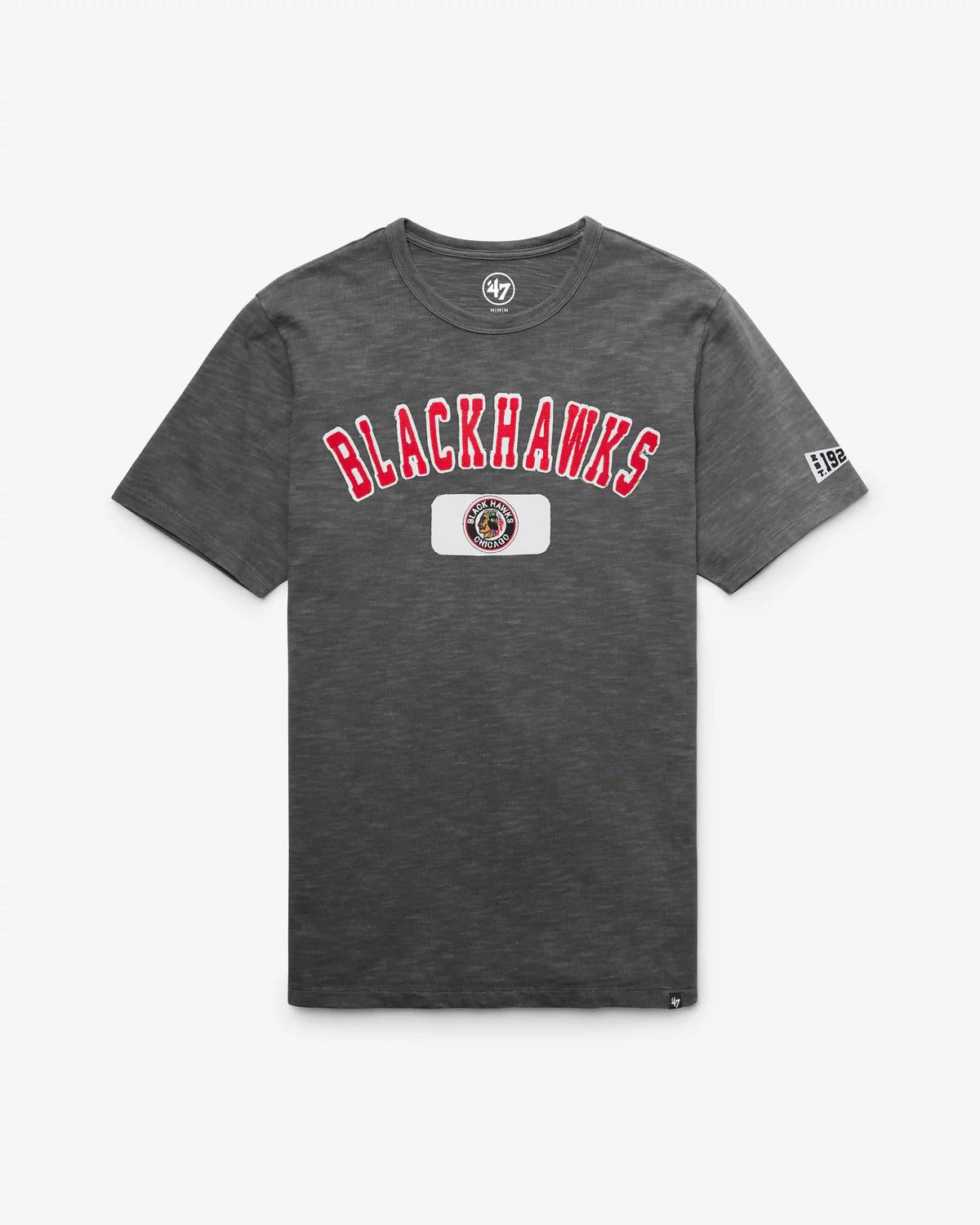CHICAGO BLACKHAWKS VINTAGE SEYMOORE WELL WORN '47 HEAVY SLUB TEE