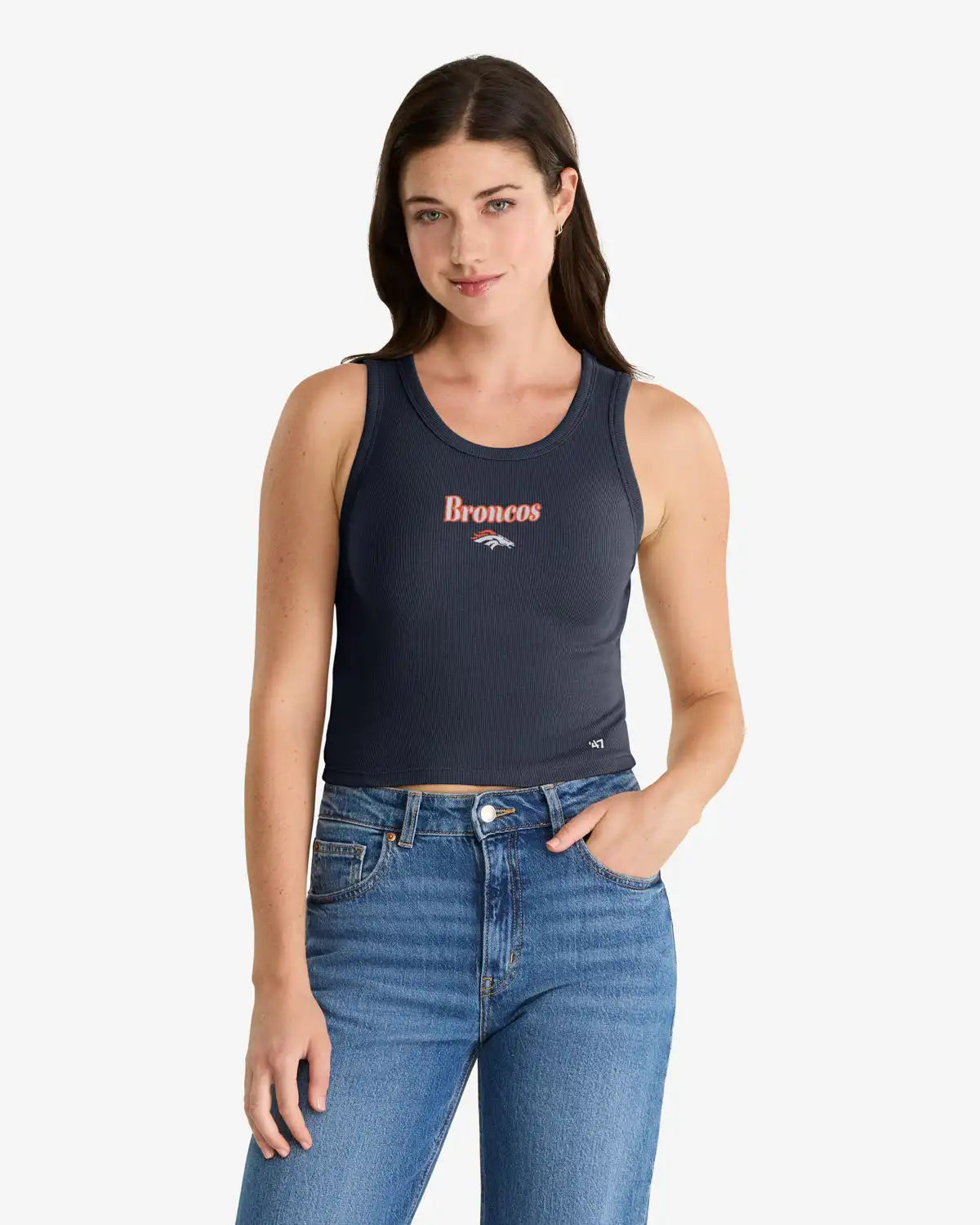 DENVER BRONCOS STRAIGHT CUT '47 BABY RIB TANK WOMENS