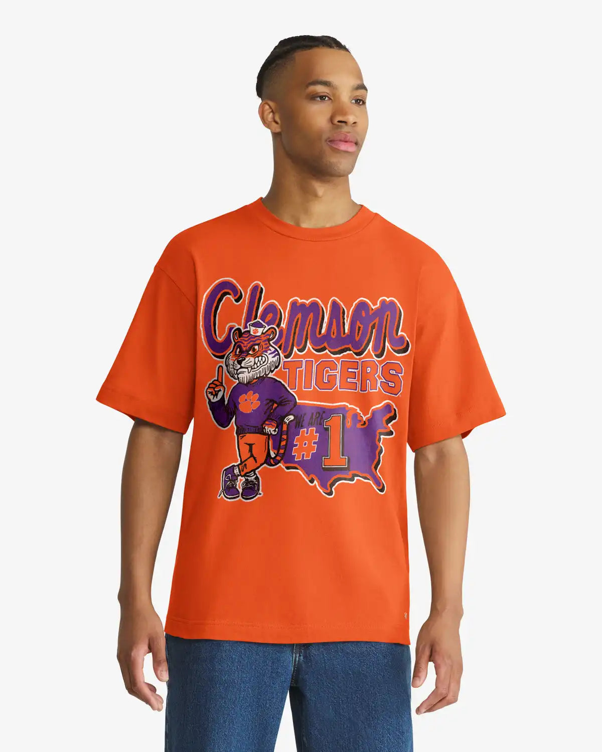 CLEMSON TIGERS VINTAGE MASCOT MANIA '47 FOUNDATION TEE