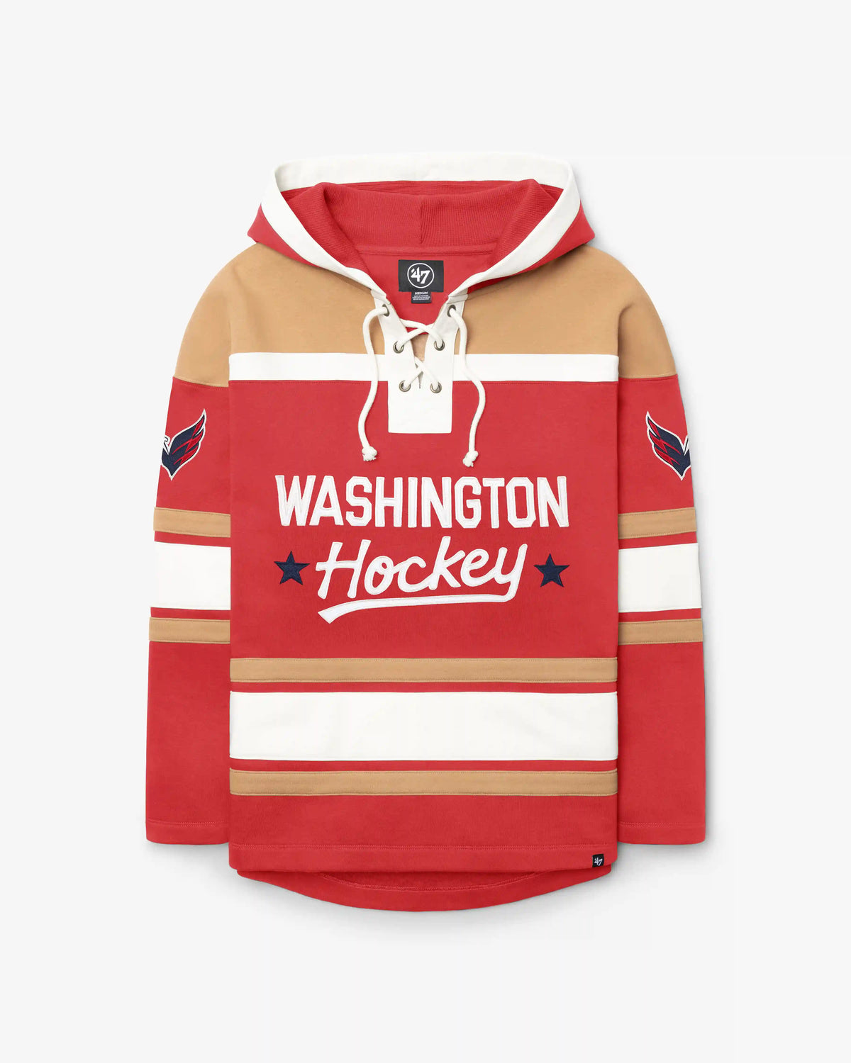 WASHINGTON CAPITALS BLOCK SCRIPT SUPERIOR '47 LACER HOOD