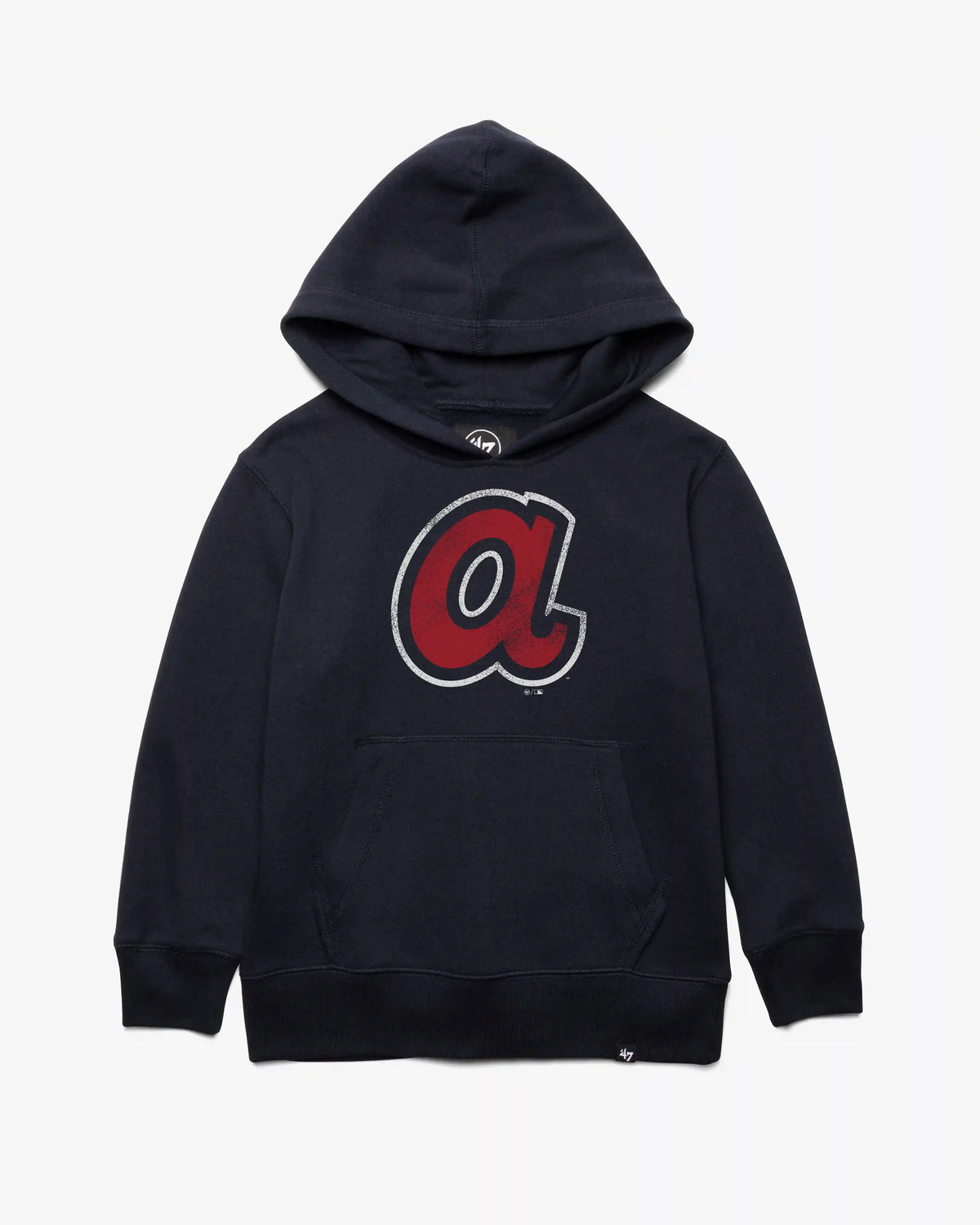 ATLANTA BRAVES DISTRESSED '47 KID'S IMPRINT HEADLNE HOOD
