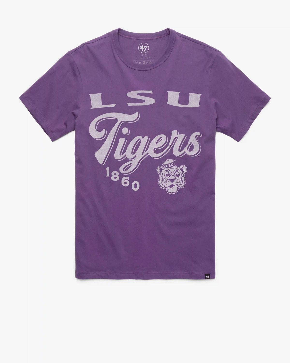 LOUISIANA STATE TIGERS LSU VINTAGE DIAG SCRIPT '47 FRANKLIN TEE