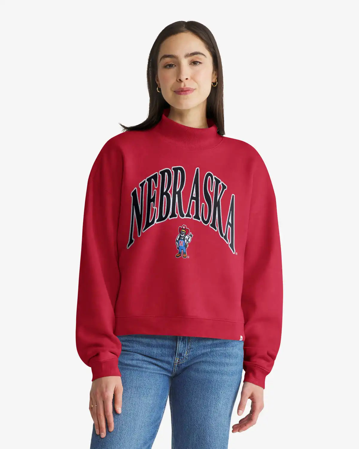 NEBRASKA CORNHUSKERS VANTAGE '47 WOMEN'S MOCK NECK PULLOVER