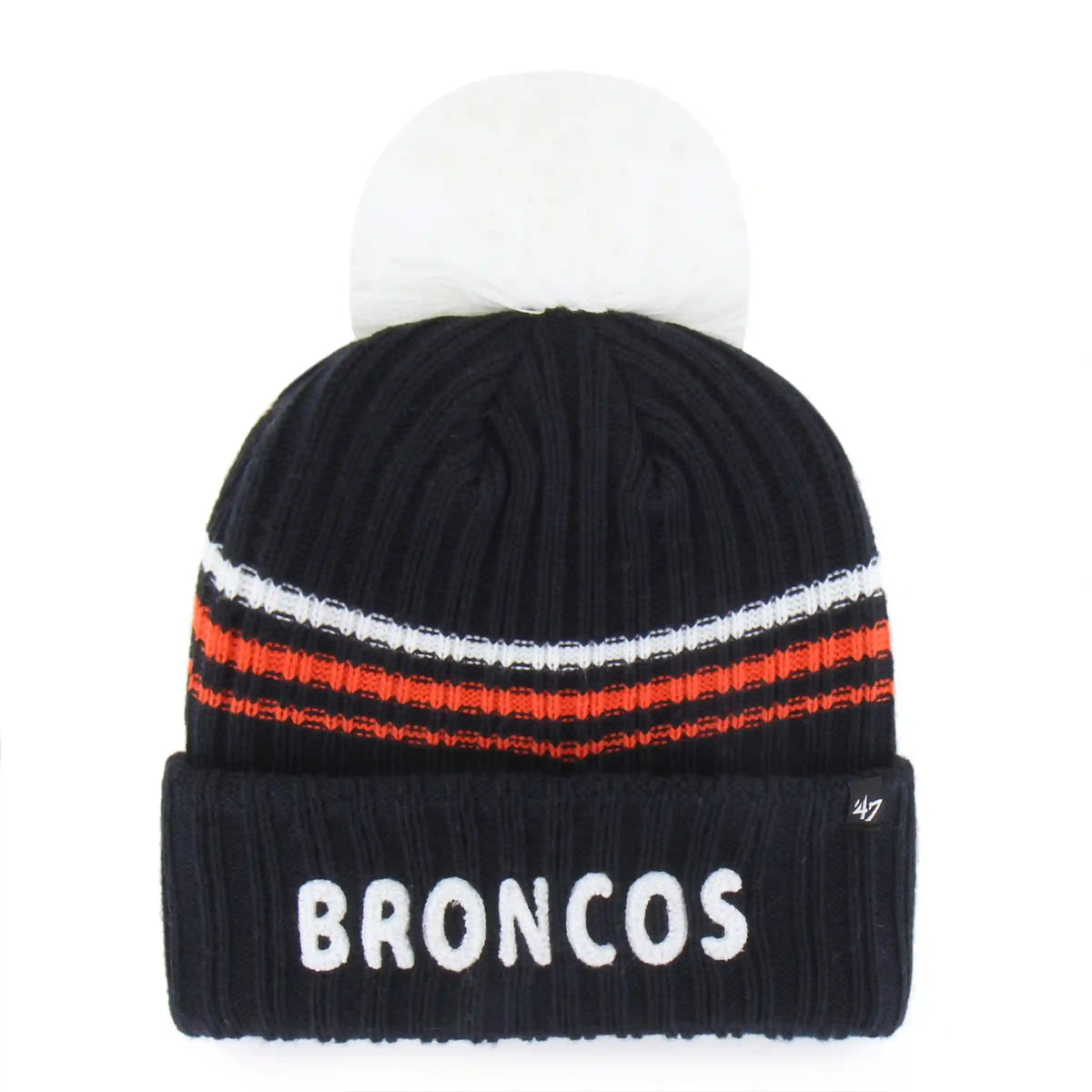 DENVER BRONCOS FUZZY SCRIPT '47 CUFF KNIT WOMEN
