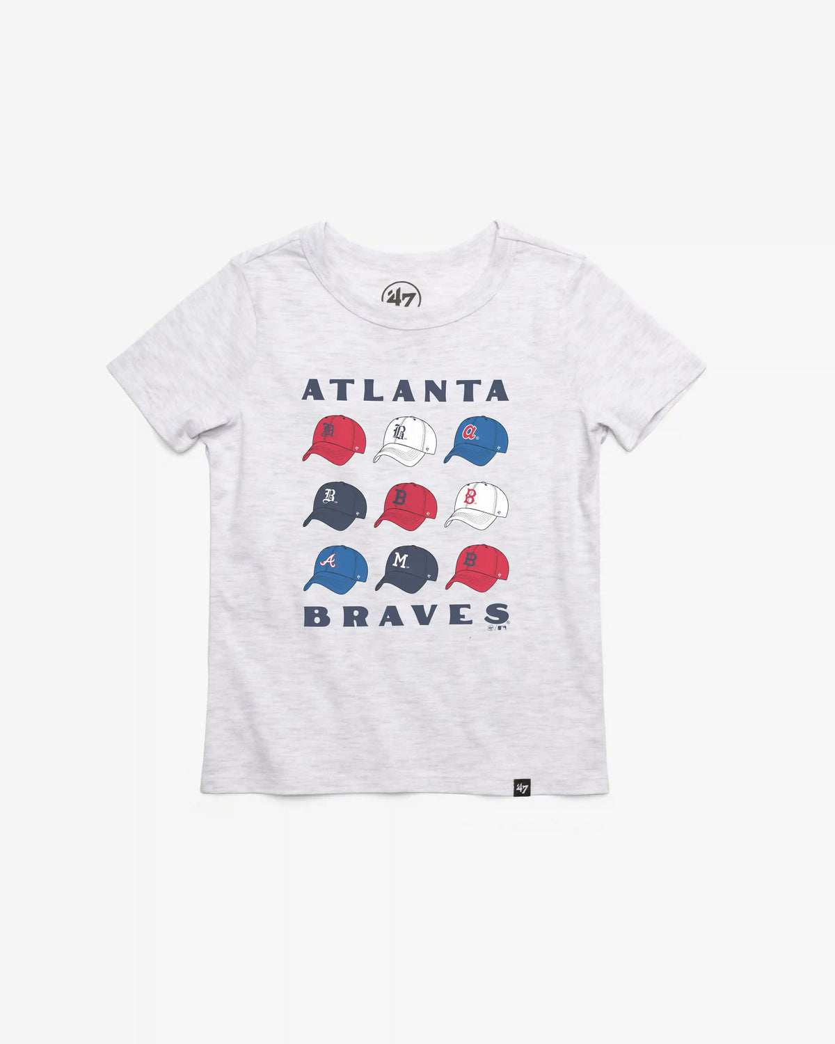 ATLANTA BRAVES COOPERSTOWN CAP OFF '47 KID'S FRANKLIN TEE