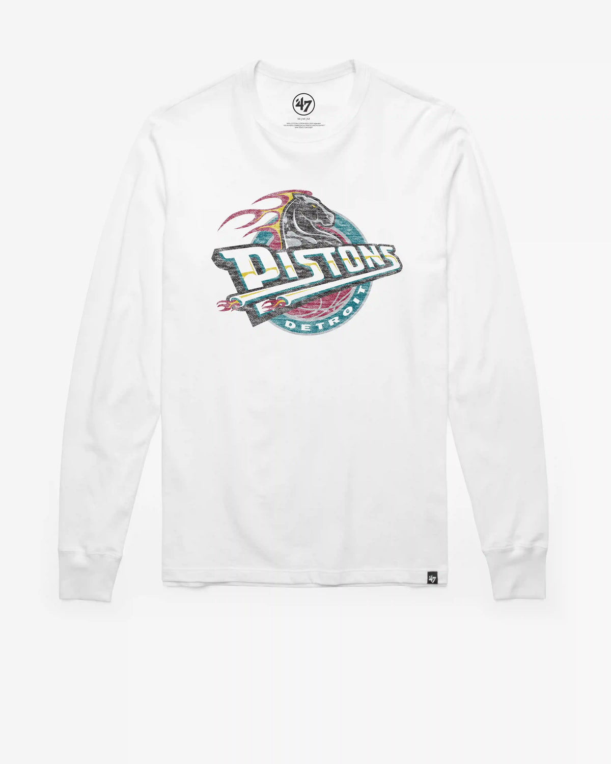 DETROIT PISTONS HARDWOOD CLASSICS PREMIER '47 FRANKLIN LONG SLEEVE TEE