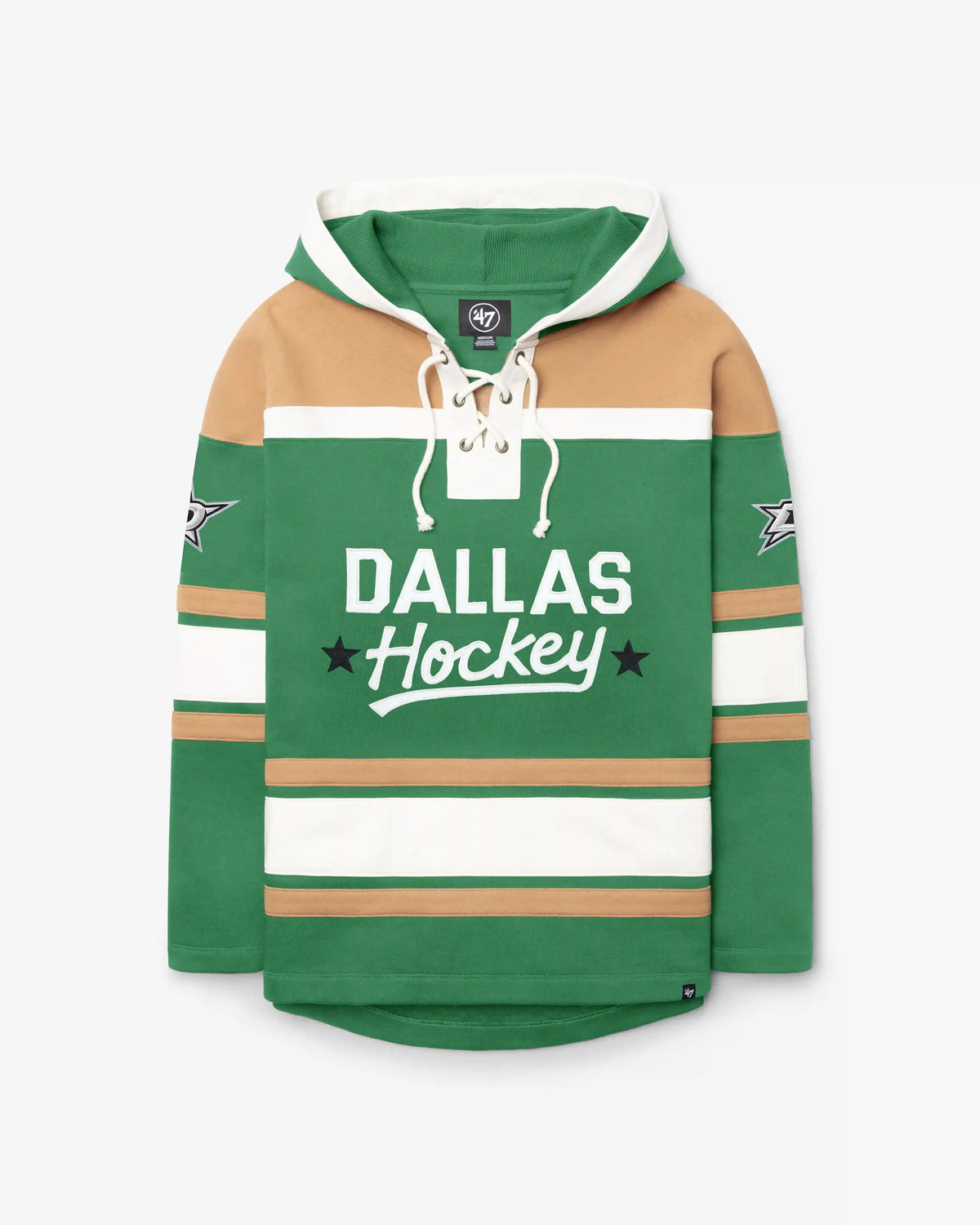 DALLAS STARS BLOCK SCRIPT SUPERIOR '47 LACER HOOD