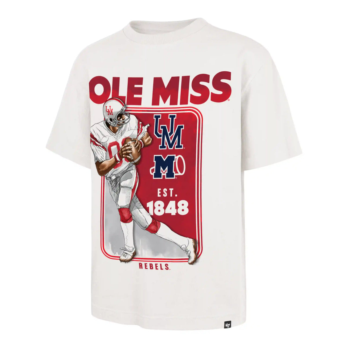 MISSISSIPPI REBELS VINTAGE PLAYBRUSH '47 FOUNDATION TEE