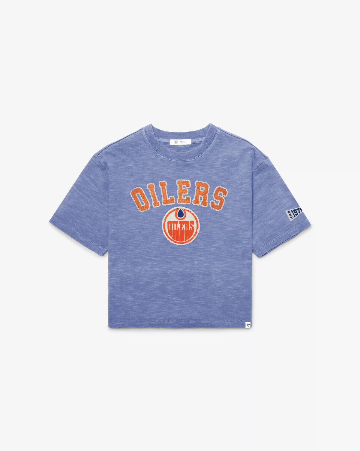 EDMONTON OILERS VINTAGE ELMORE WELL WORN '47 HEAVY SLUB TEE WOMENS