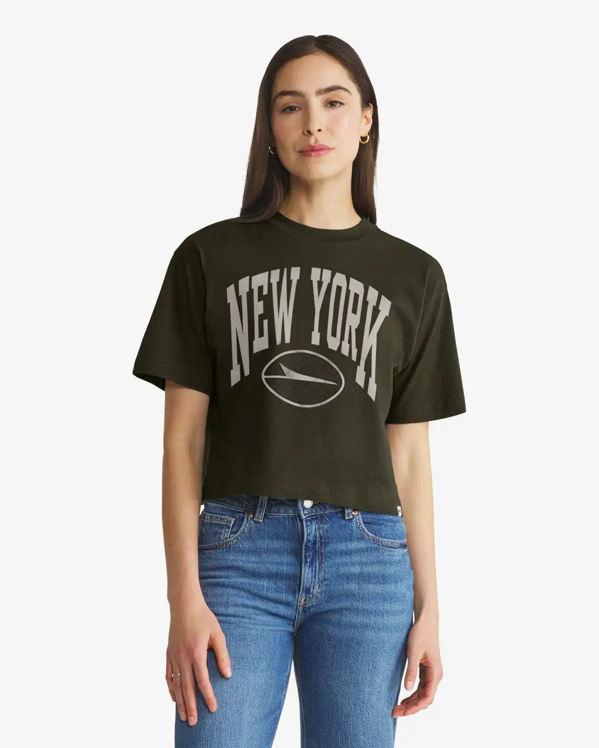 NEW YORK JETS RIVALRY SHALE '47 WOMEN'S REED CITY TEE