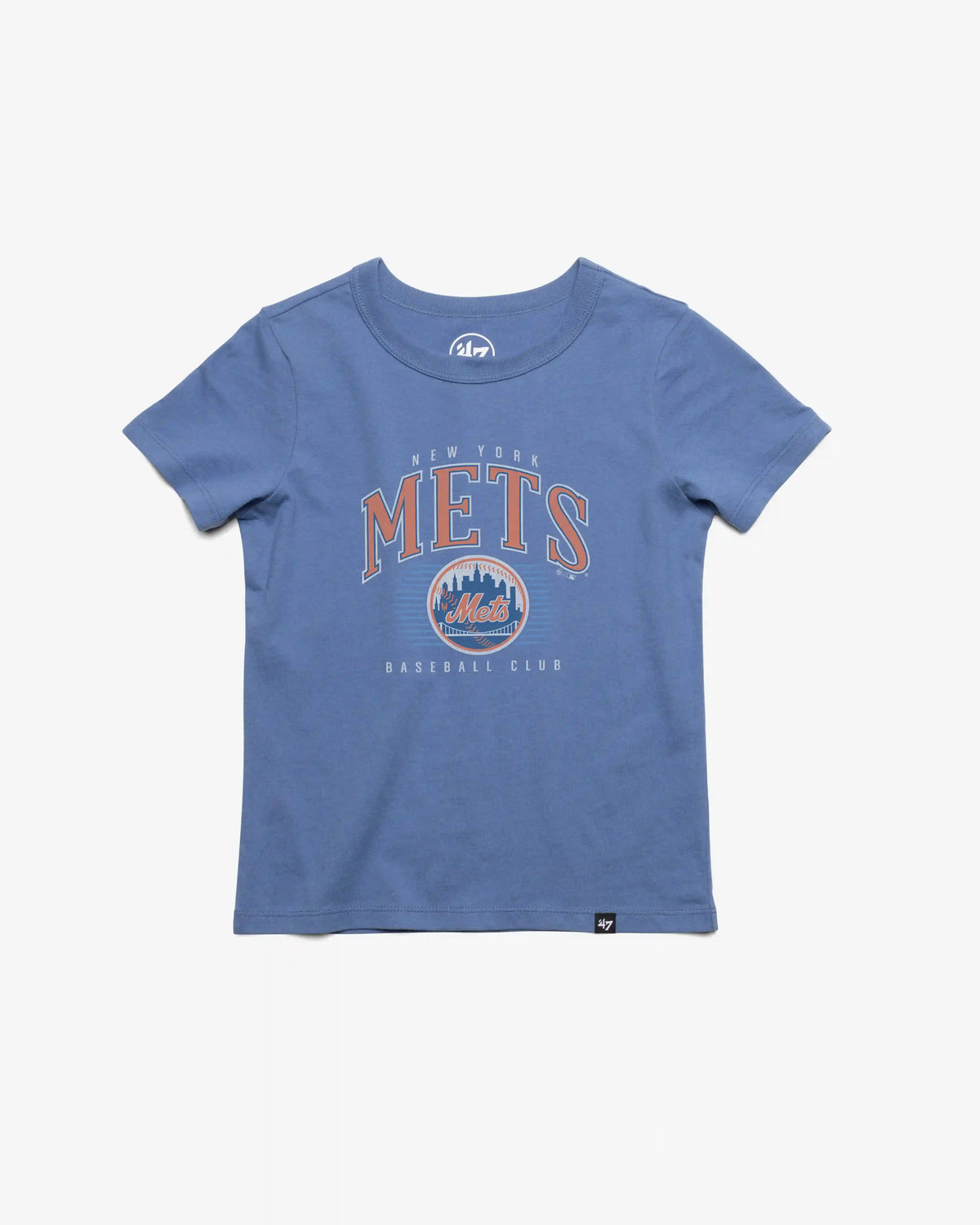 NEW YORK METS COOPERSTOWN DOUBLE HEADER '47 KID'S FRANKLIN TEE