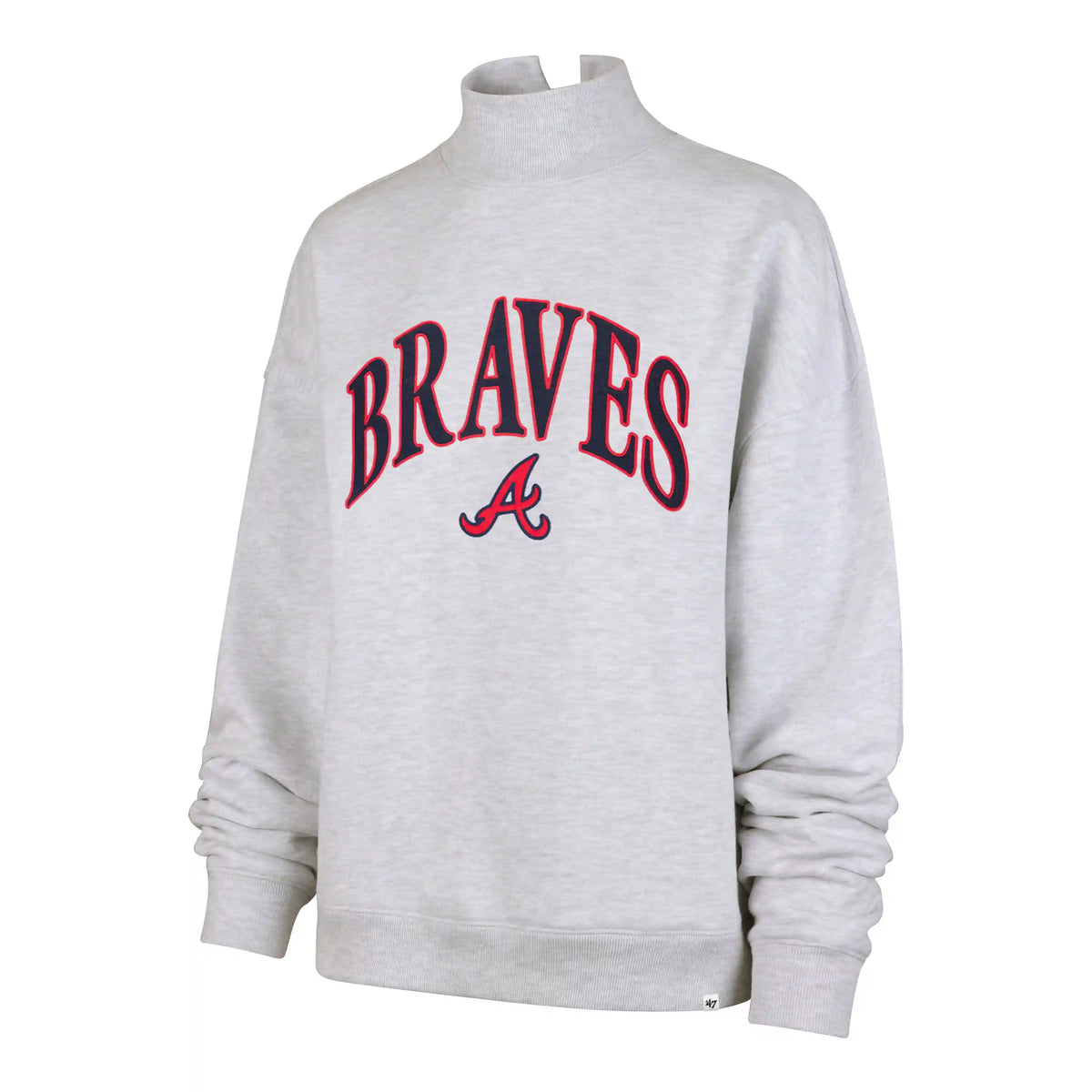 ATLANTA BRAVES VANTAGE '47 MOCK NECK PULLOVER WOMENS