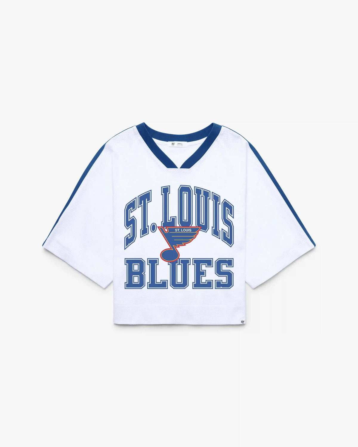 ST LOUIS BLUES VINTAGE BIG OVERARCH '47 WOMEN'S DROP NEEDLE RAGLAN