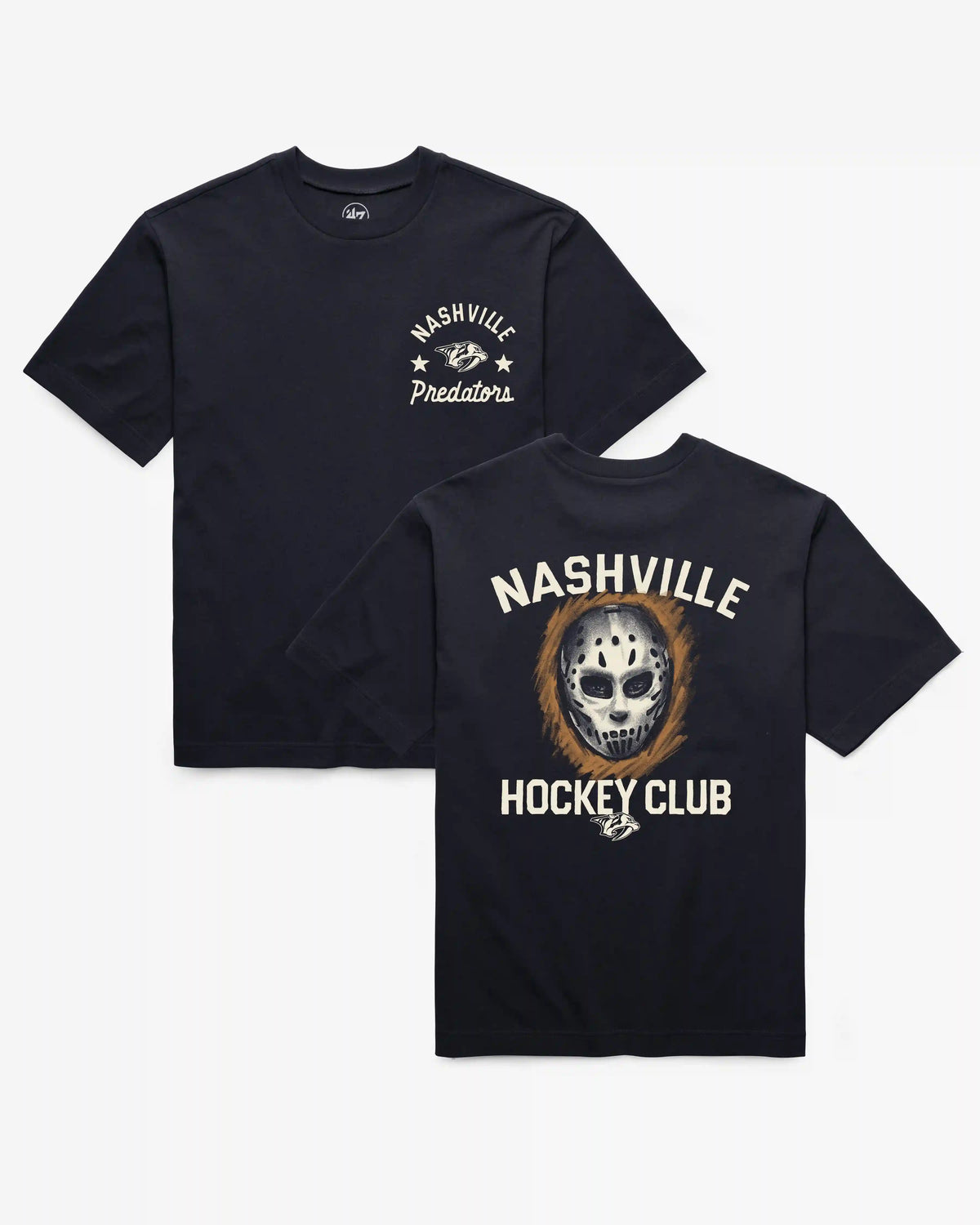 NASHVILLE PREDATORS MASK BACK '47 FOUNDATION TEE