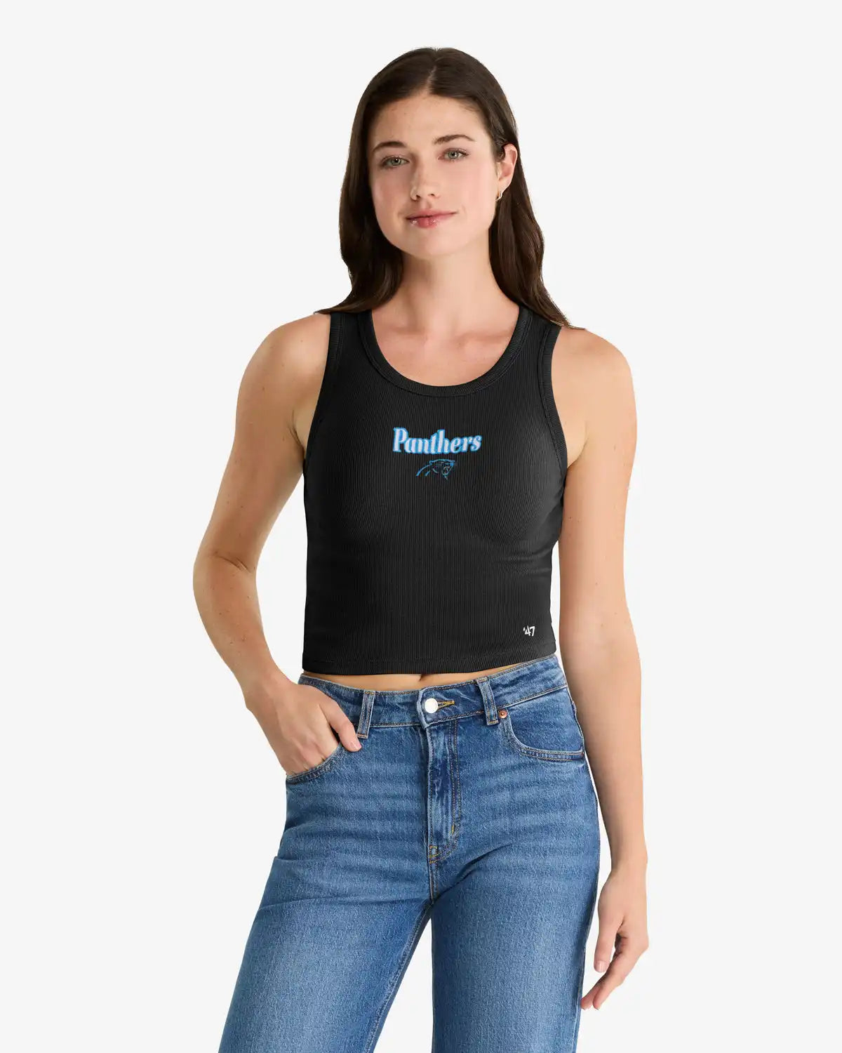 CAROLINA PANTHERS STRAIGHT CUT '47 BABY RIB TANK WOMENS