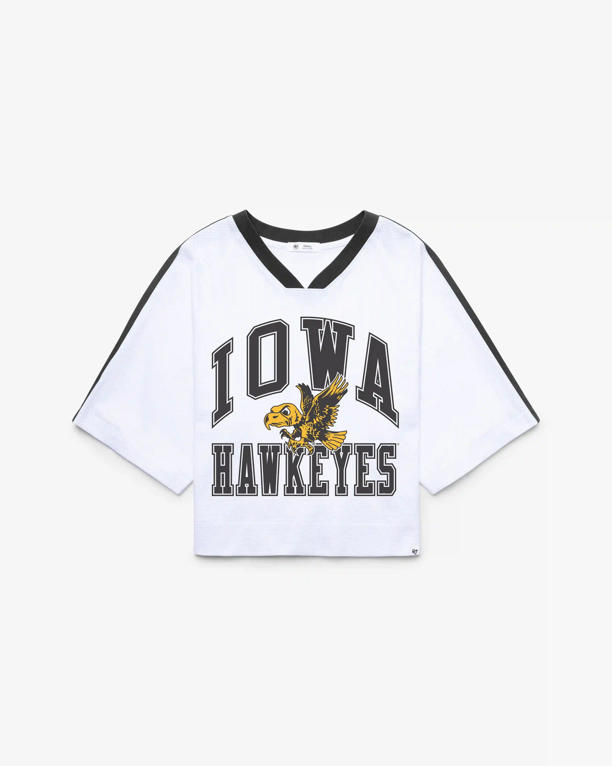 IOWA HAWKEYES VINTAGE BIG OVERARCH '47 WOMEN'S DROP NEEDLE RAGLAN JERSEY