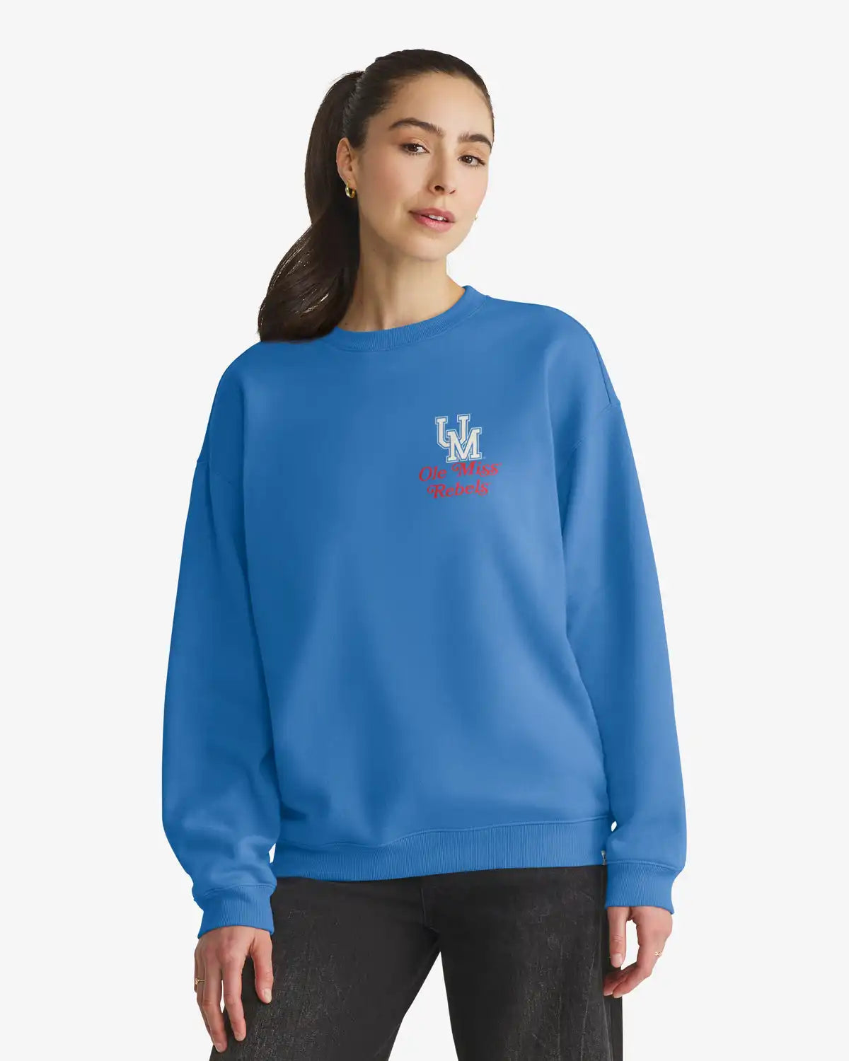 Mississippi Rebels Vintage Shout It Out '47 Oversized Crew Womens