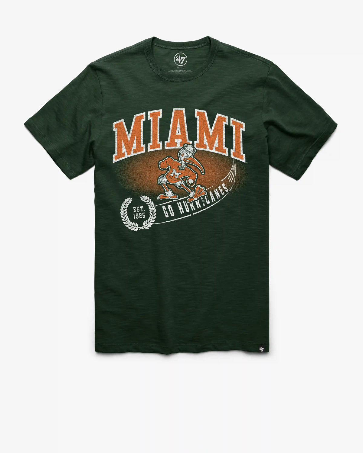 MIAMI HURRICANES VINTAGE STREAK '47 SCRUM TEE