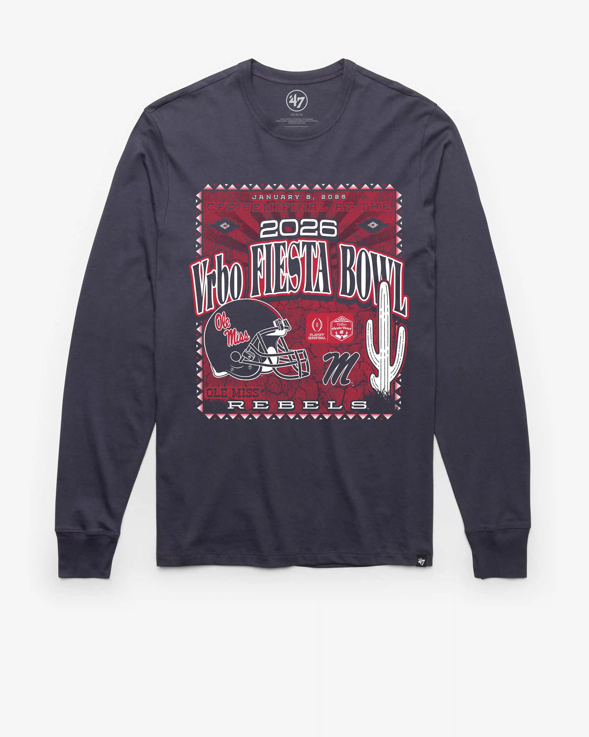 MISSISSIPPI REBELS FIESTA BOWL '47 FRANKLIN LONG SLEEVE TEE