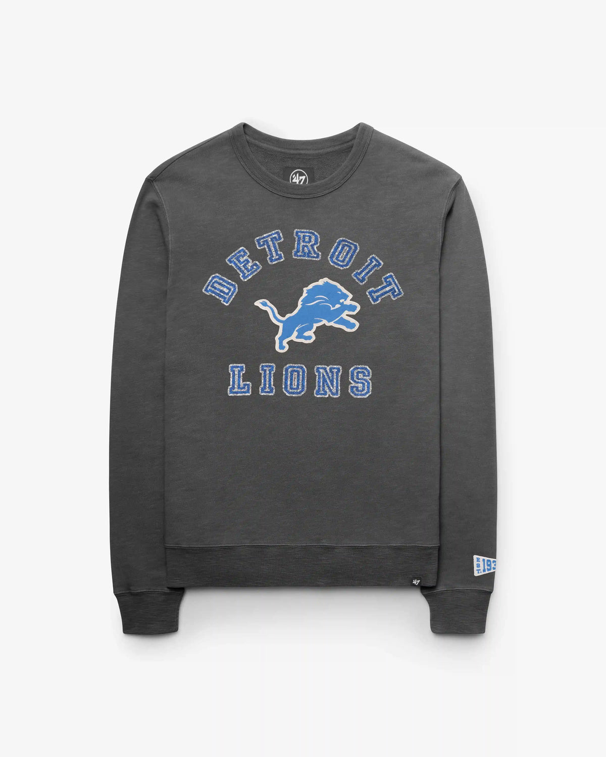DETROIT LIONS CALDERWOOD WELL WORN '47 FRENCH TERRY CREW