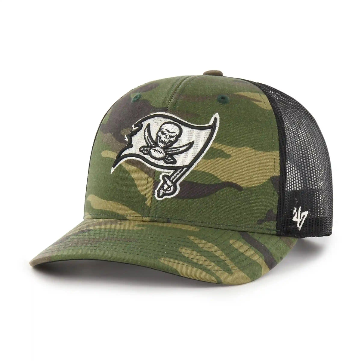 Tampa Bay Buccaneers Camo Strap '47 Trucker