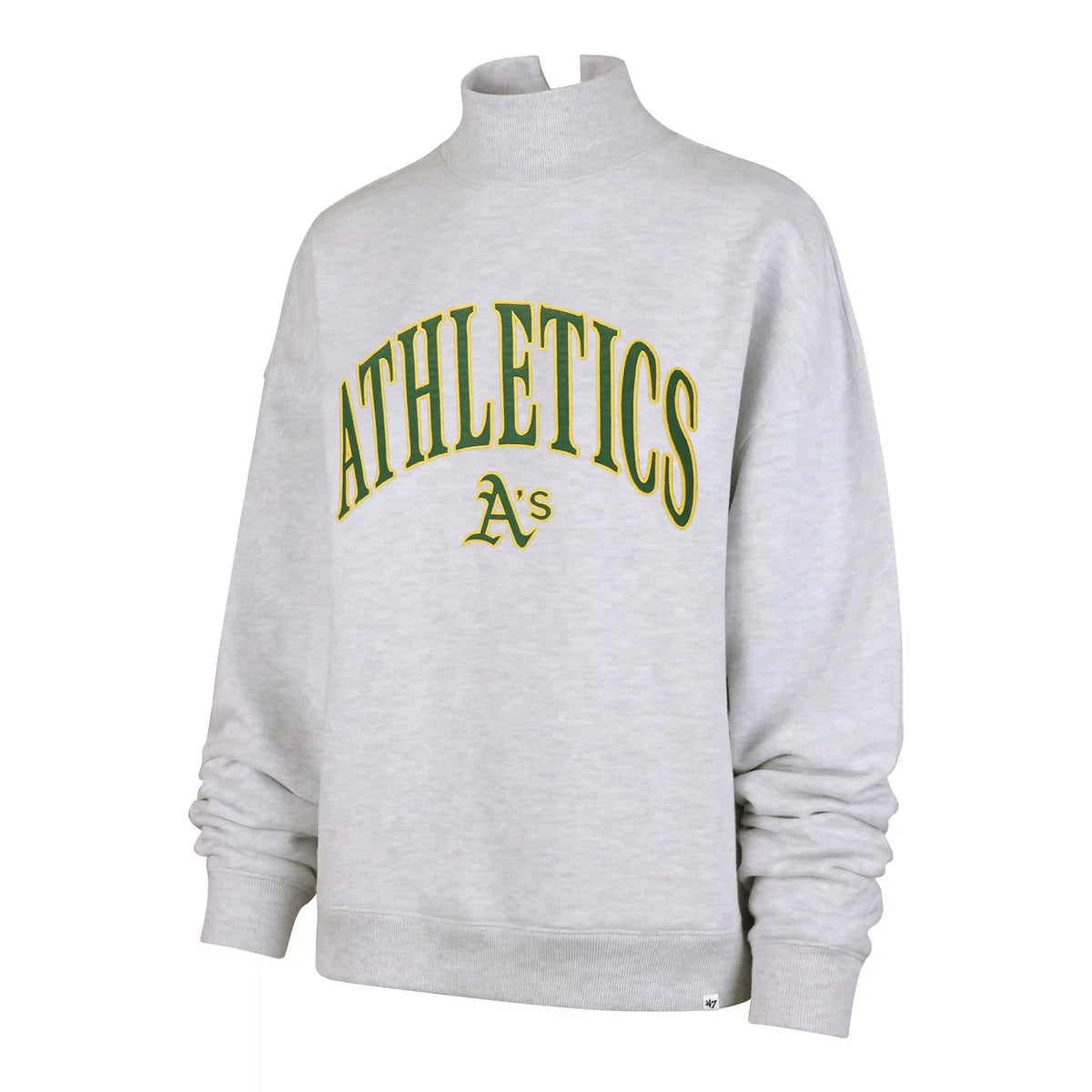 ATHLETICS BASEBALL VANTAGE '47 MOCK NECK PULLOVER WOMENS