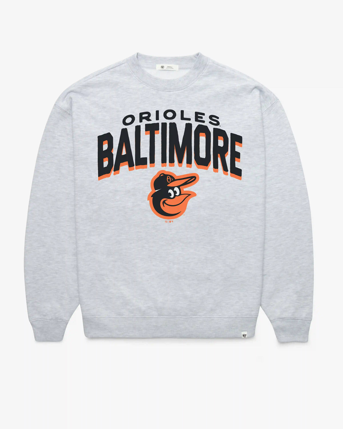 BALTIMORE ORIOLES CAMPUS ARCH CLOUD '47 OVERSIZED CREW WOMENS