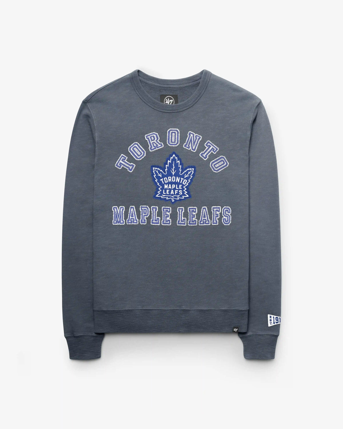 TORONTO MAPLE LEAFS VINTAGE CALDERWOOD WELL WORN '47 FRENCH TERRY CREW