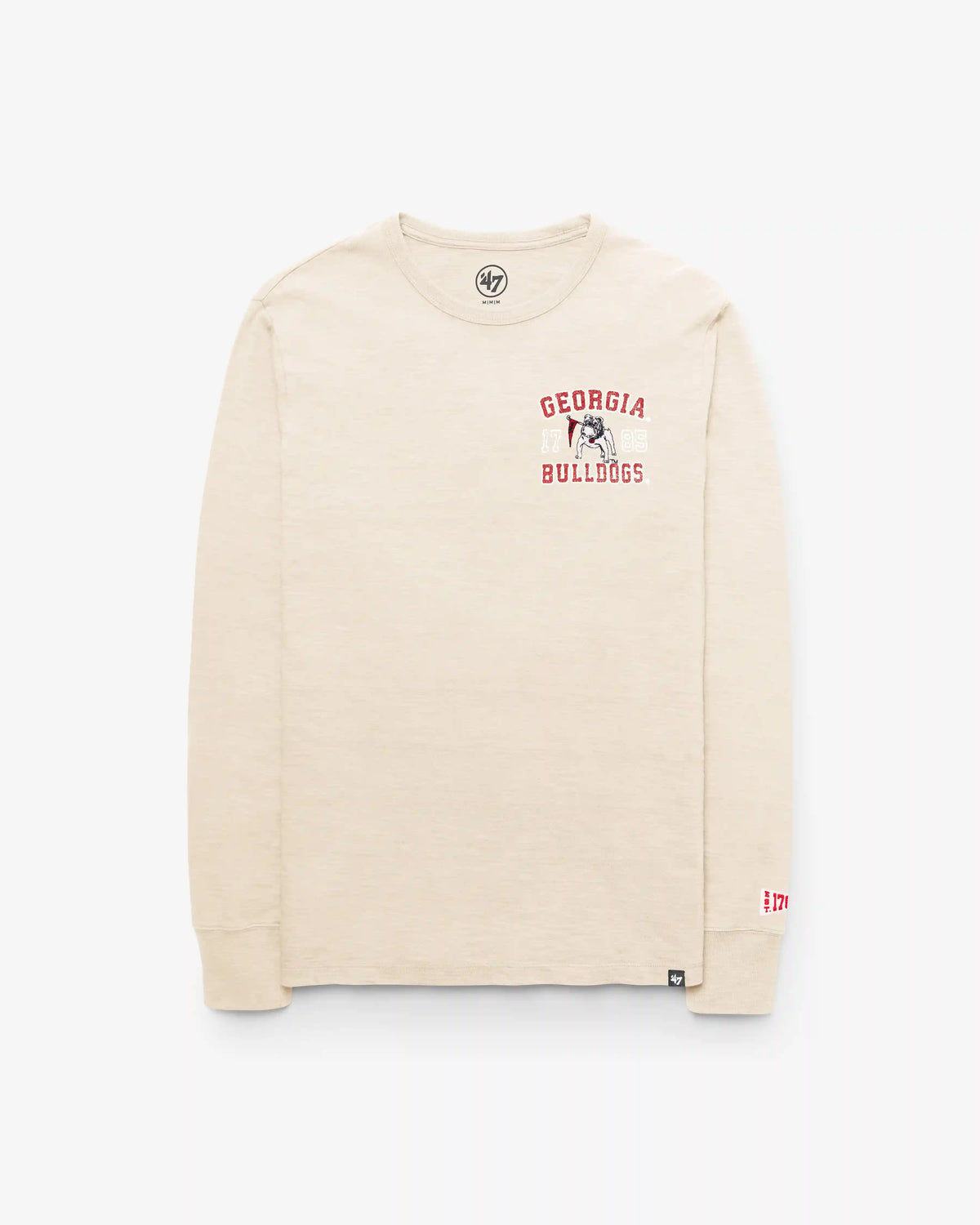 GEORGIA BULLDOGS VINTAGE EGREMONT WELL WORN '47 HEAVY SLUB LONG SLEEVE TEE