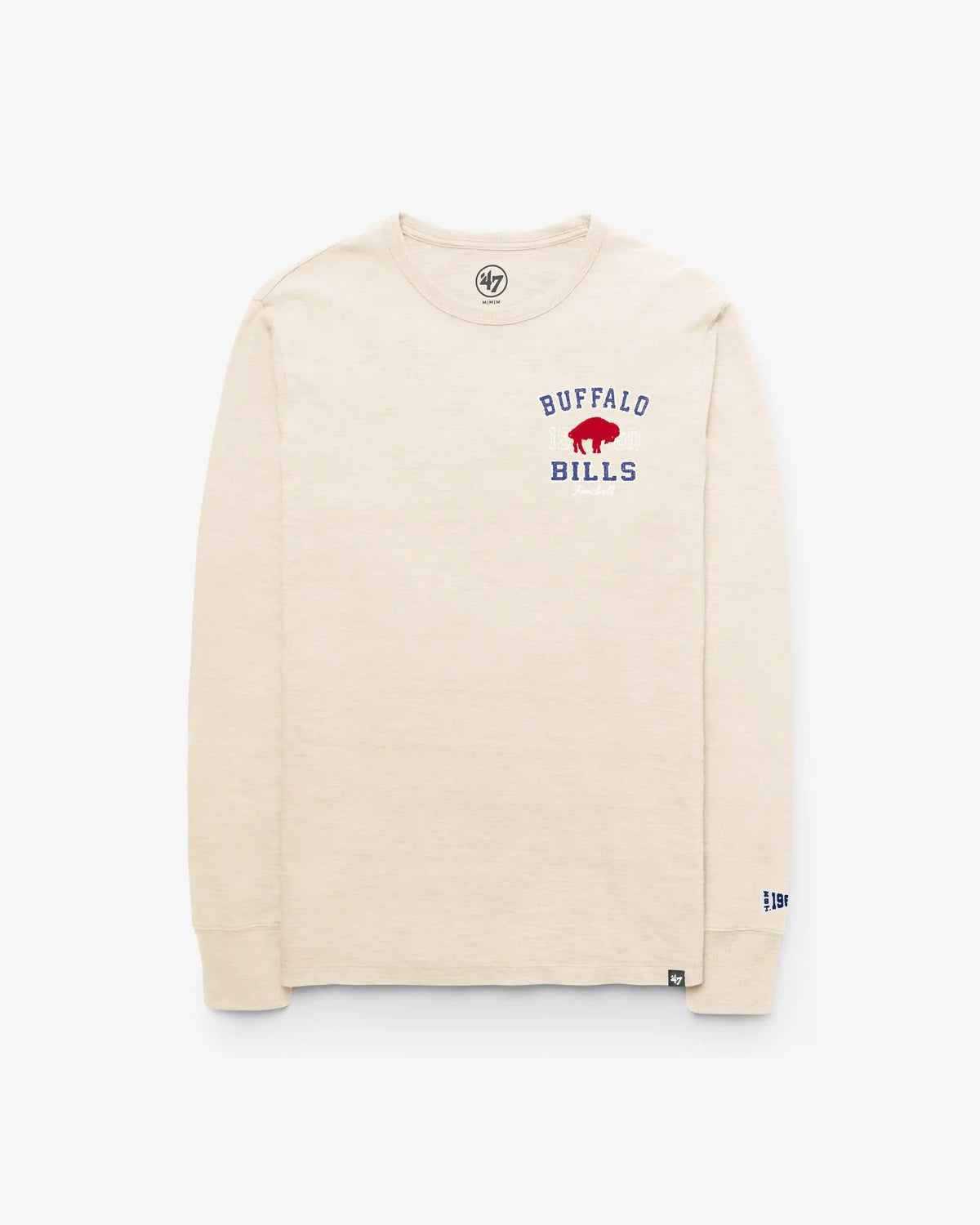 BUFFALO BILLS HISTORIC EGREMONT WELL WORN '47 HEAVY SLUB LONG SLEEVE TEE