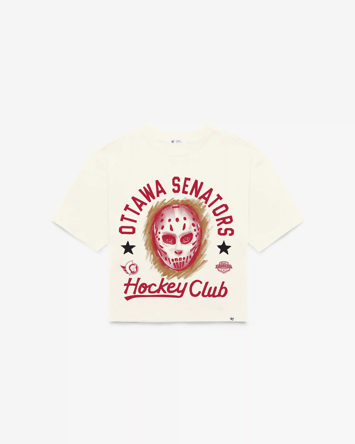 OTTAWA SENATORS ARCH MASK '47 FOUNDATION CROP TEE WOMENS