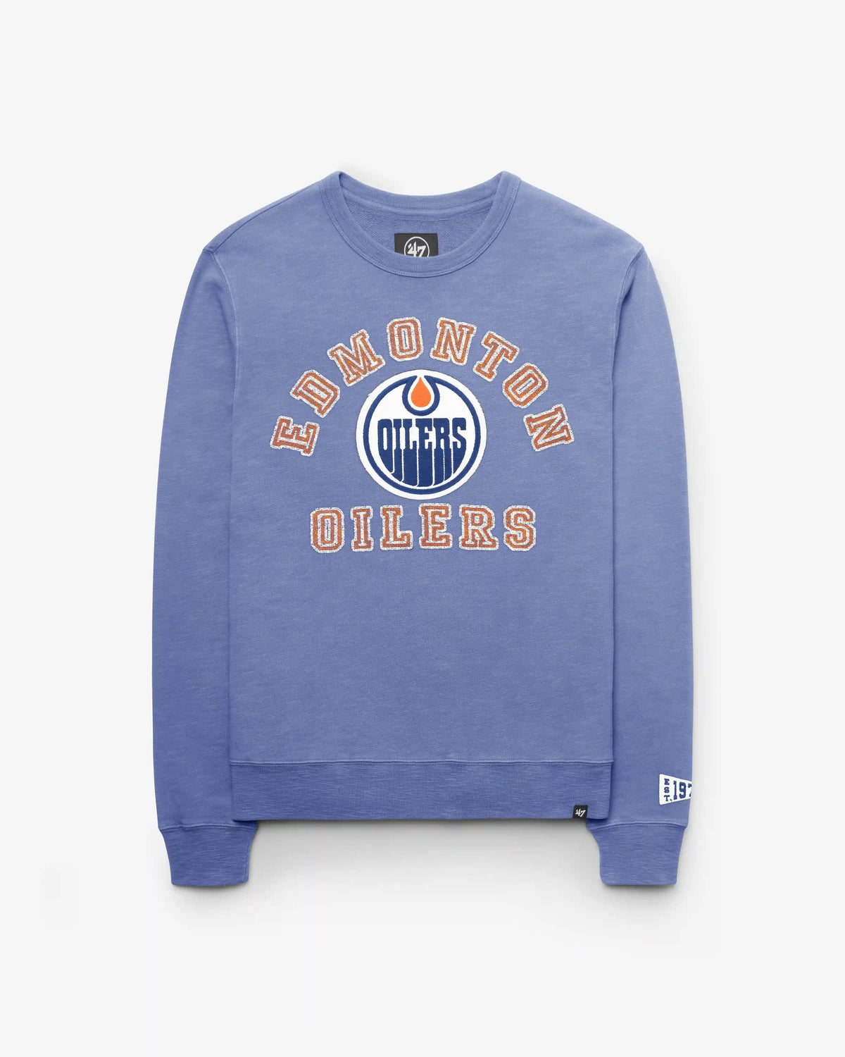 EDMONTON OILERS VINTAGE CALDERWOOD WELL WORN '47 FRENCH TERRY CREW