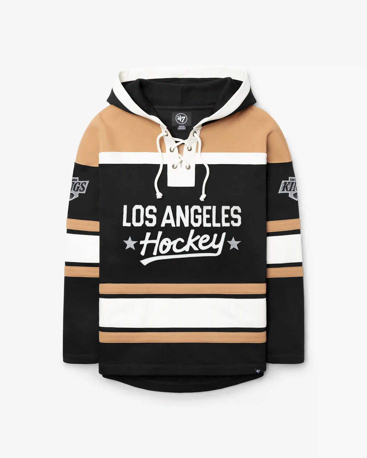 LOS ANGELES KINGS BLOCK SCRIPT SUPERIOR '47 LACER HOOD
