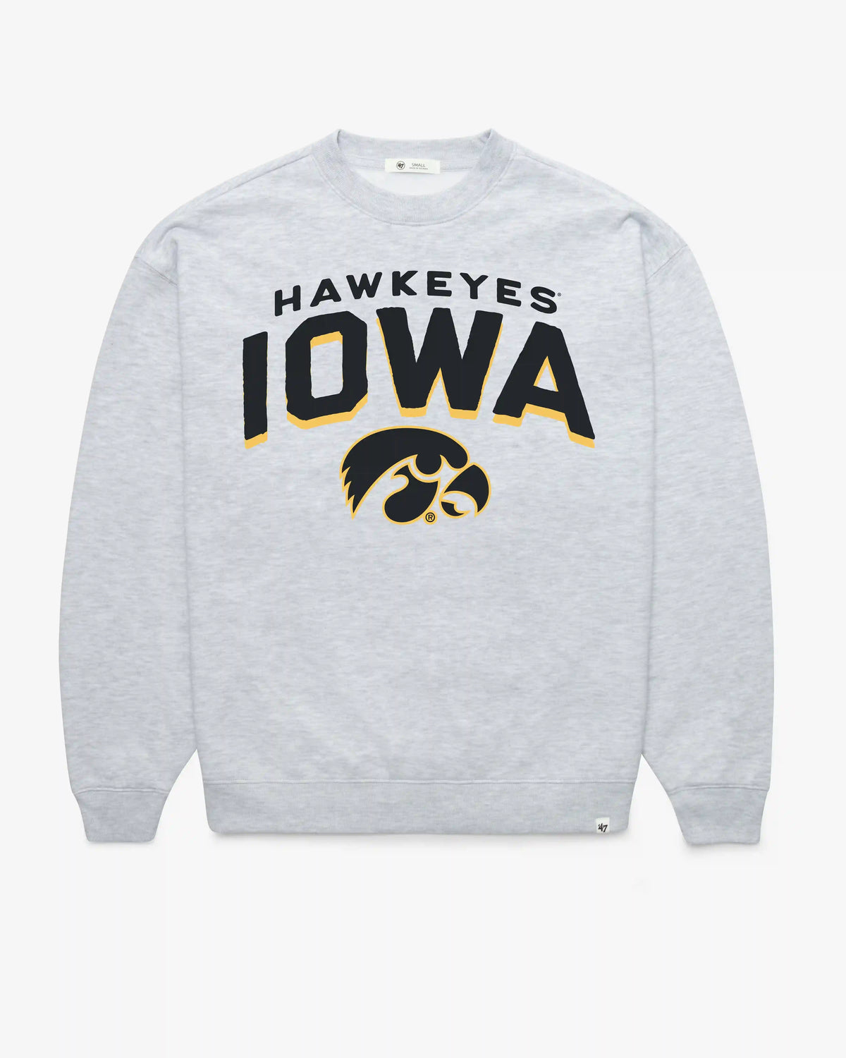 IOWA HAWKEYES CAMPUS ARCH CLOUD '47 OVERSIZED CREW WOMENS